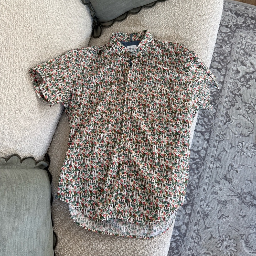 Serge Blanco Hawaiian Printed Top🤍